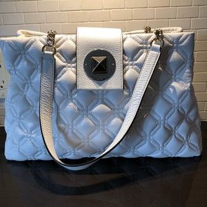 Kate Spade white quilted handbag / shoulder bag